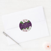 Sticker Rond Or Paré Floral Purple (Enveloppe)
