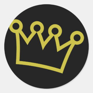 Sticker Rond or roi couronne deluxe