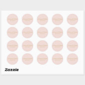 Sticker Rond Or rose vif Monogramme mariage personnalisé faveur (Feuille)