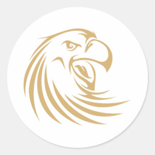 Sticker Rond Or sauvage Eagle