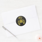 Sticker Rond Or Scorpio en cuir (Enveloppe)