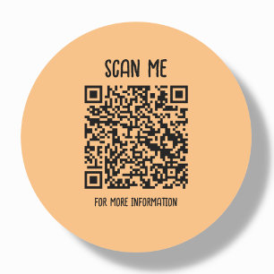 Sticker Rond Orange   Analyse de code QR professionnel