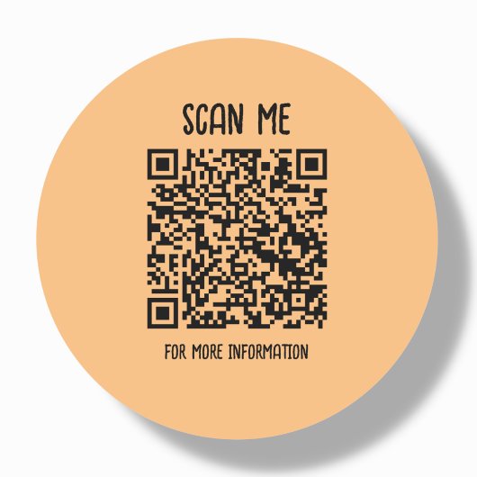 Sticker Rond Orange | Analyse de code QR professionnel