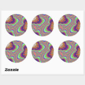 Sticker Rond Orange arc-en-ciel (Feuille)