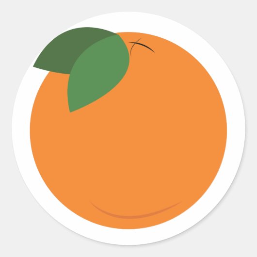 Sticker Rond Orange arrondi (Devant)