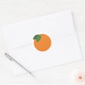 Sticker Rond Orange arrondi (Enveloppe)