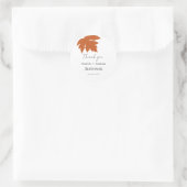 Sticker Rond Orange Automne Maple Leaf Mariage Faveurs Merci (Sac)