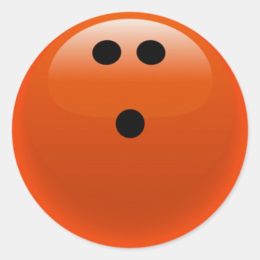 Sticker Rond Orange Bowling Ball (Devant)