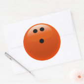 Sticker Rond Orange Bowling Ball (Enveloppe)