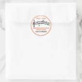 Sticker Rond Orange Choir Custom High School Party (Sac)