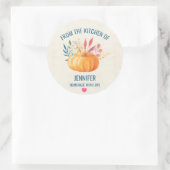 Sticker Rond Orange Citrouille de la cuisine de (Sac)