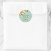 Sticker Rond Orange Citrus Merci (Sac)