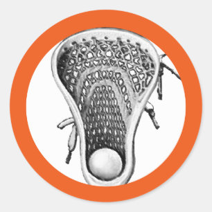 Sticker rond Orange Classic Lacrosse