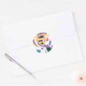 Sticker Rond Orange couleur (Enveloppe)