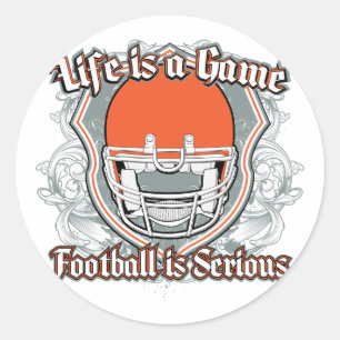 Sticker Rond Orange de partie de football