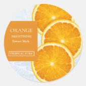 Sticker Rond Orange Facial Mask Label (Devant)