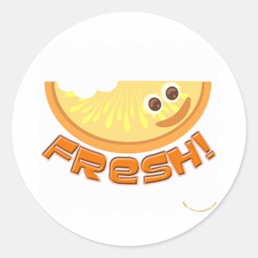 Sticker Rond Orange frais (Devant)