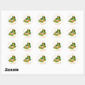 Sticker Rond Orange Fruit Jam (Feuille)