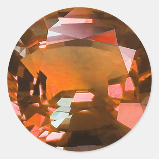 Sticker Rond Orange Gem (Devant)