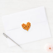 Sticker Rond Orange Heart (Enveloppe)