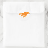 Sticker Rond Orange Horse Racing (Sac)