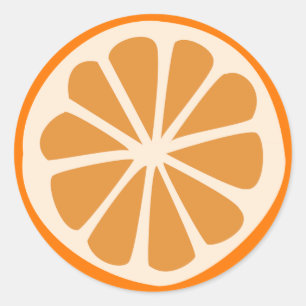 Sticker Rond Orange J