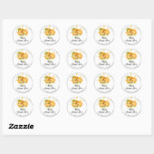 Sticker Rond *~* Orange Jelly Jam Preserve AP30 (Feuille)