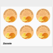 Sticker Rond Orange Marmalade (Feuille)