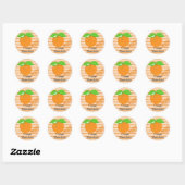 Sticker Rond Orange Marmalade (Feuille)