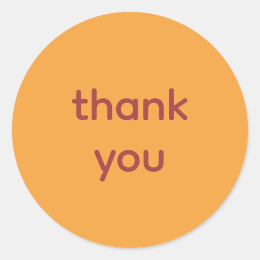 Sticker Rond orange Merci (Devant)