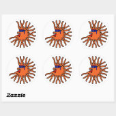 Sticker Rond Orange Migrozalt (Feuille)