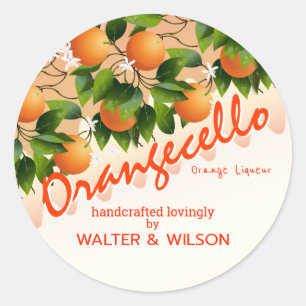Sticker Rond Orange moderne Orangecello