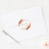 Sticker Rond Orange Oleander Fleurs Floral Plage Mariage (Enveloppe)