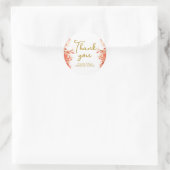 Sticker Rond Orange Oleander Fleurs Merci Floral (Sac)