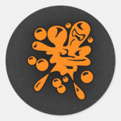 Sticker Rond Orange Paintball (Devant)