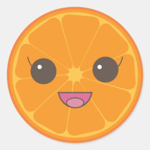 Sticker Rond Orange pas banane