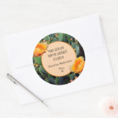 Sticker Rond Orange Prickly Pear Cactus / "From the Kitchen of" (Enveloppe)