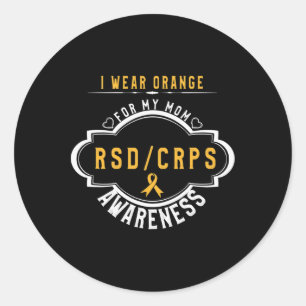 Sticker Rond Orange Ribbon Crpsrsd Sensibilisation Et Soutien À