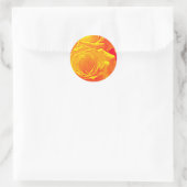 Sticker Rond orange rose fluorescent (Sac)
