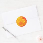 Sticker Rond orange rose fluorescent (Enveloppe)