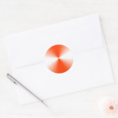 Sticker Rond Orange Rouge Radiant Contemporain (Enveloppe)