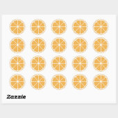 Sticker Rond ORANGE SLICE by SHARON SHARPE (Feuille)
