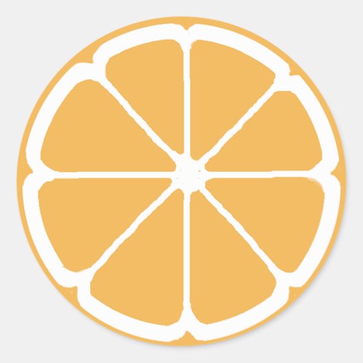 Sticker Rond ORANGE SLICE by SHARON SHARPE (Devant)