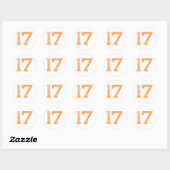Sticker Rond Orange Sports Jerzee Numéro 17.png (Feuille)
