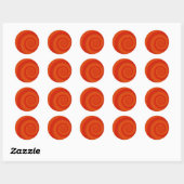 Sticker Rond Orange Twist (Feuille)