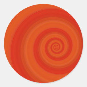 Sticker Rond Orange Twist