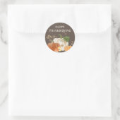 Sticker Rond Orange White Citrouille Gold Parties scintillant T (Sac)