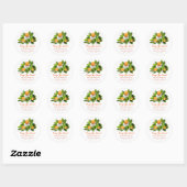 Sticker Rond Orange You Sweet Fruit | MARIAGE (Feuille)