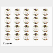 Sticker Rond Oranger rouillé automne automne automne baby showe (Feuille)