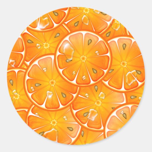 Sticker Rond oranges (Devant)